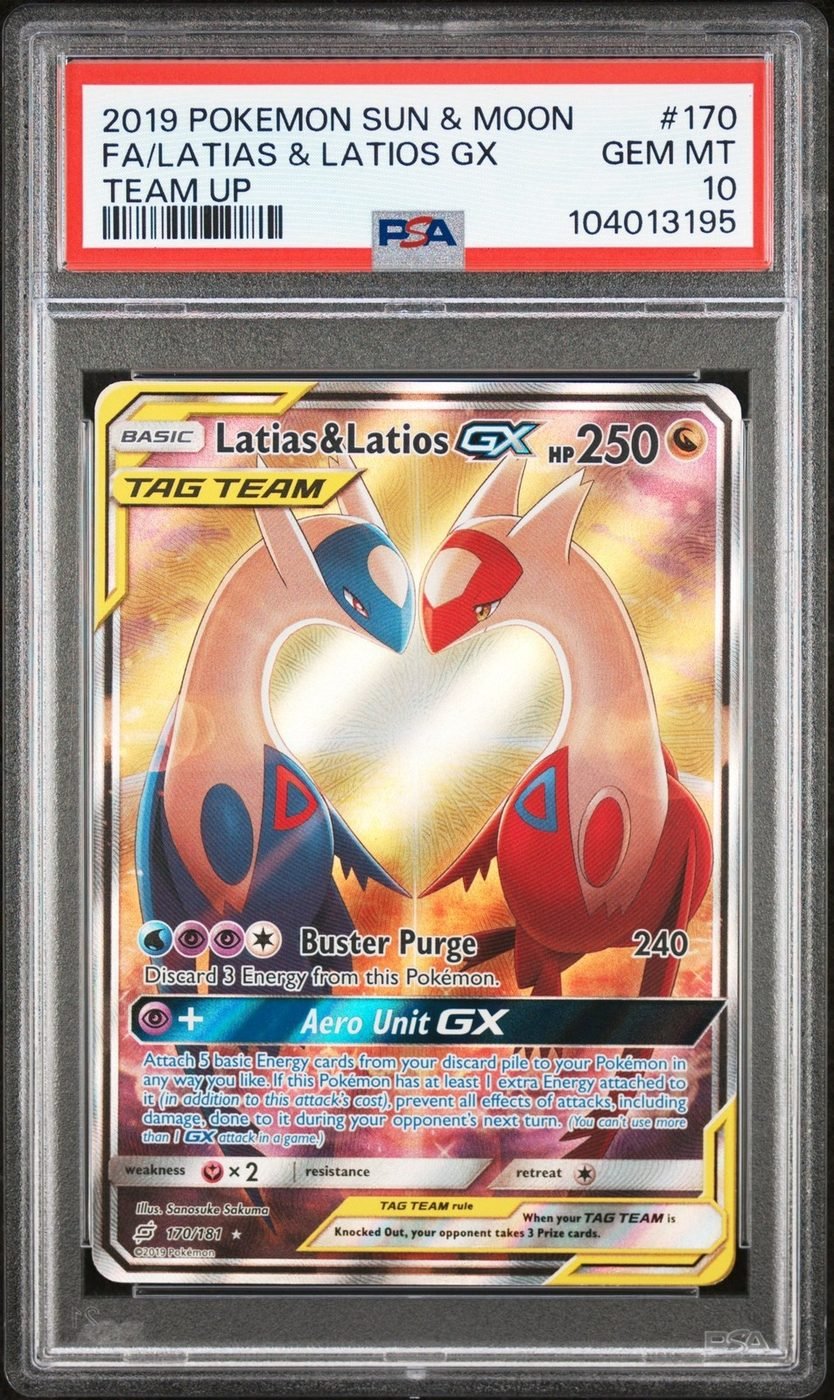 2019 Pokemon Team Up Latias & Latios GX Alt Art #170 PSA 10